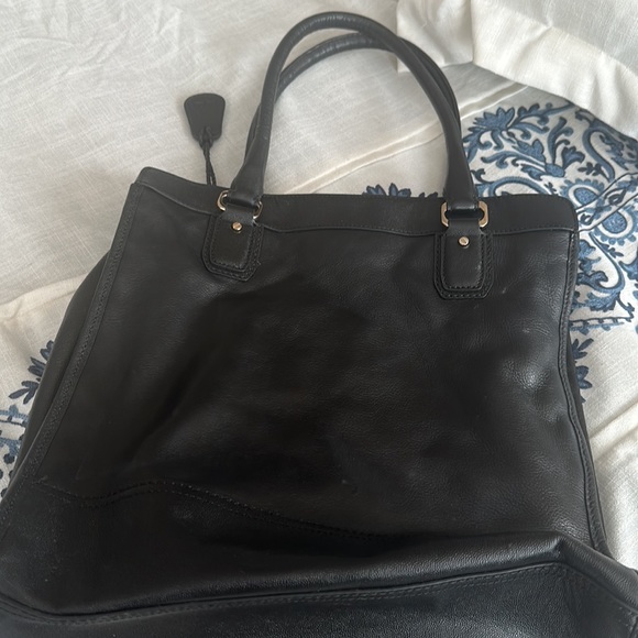 Cole Haan black leather 14 by 14” leather bag gorgeous - Picture 8 of 15